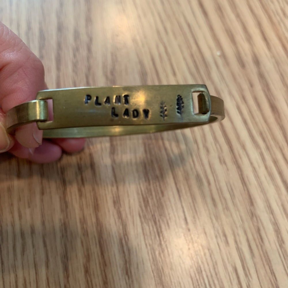 Plant lady gold bangle